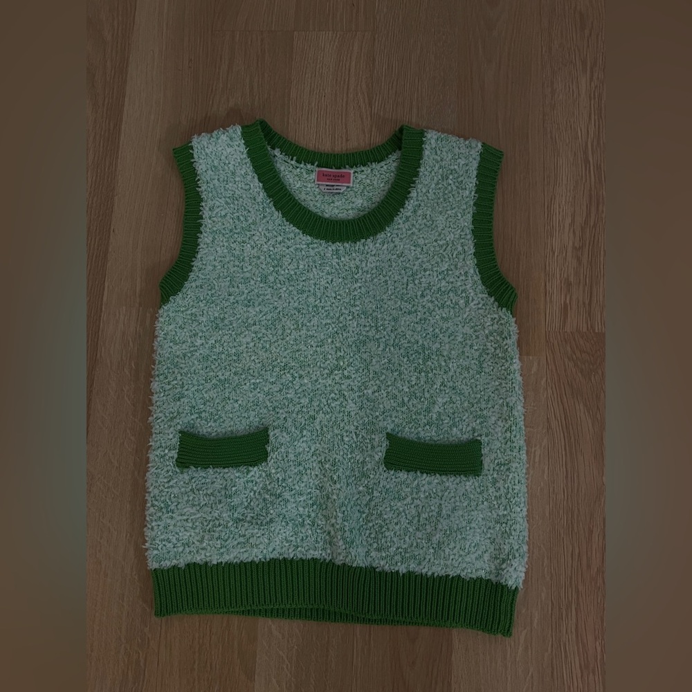 Kate Spade Green Pullover Sweater Vest